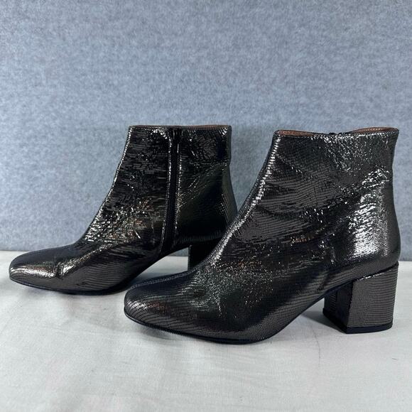 Sixty Seven Womens 39 (US 8.5) Chunky Block Heel Shimmer Ankle Boot Sparkle Chic - Picture 3 of 8